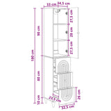 Cabinet Set 2 pcs 33 x 34.5 x 90 cm Engineered Wood - Extra Image
