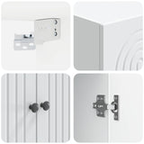Cabinet Set 2 pcs White 66 x 34.5 x 90 cm Engineered Wood