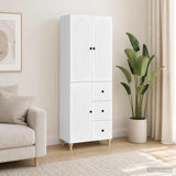 Cabinet Set 2 pcs White 66 x 34.5 x 90 cm Engineered Wood