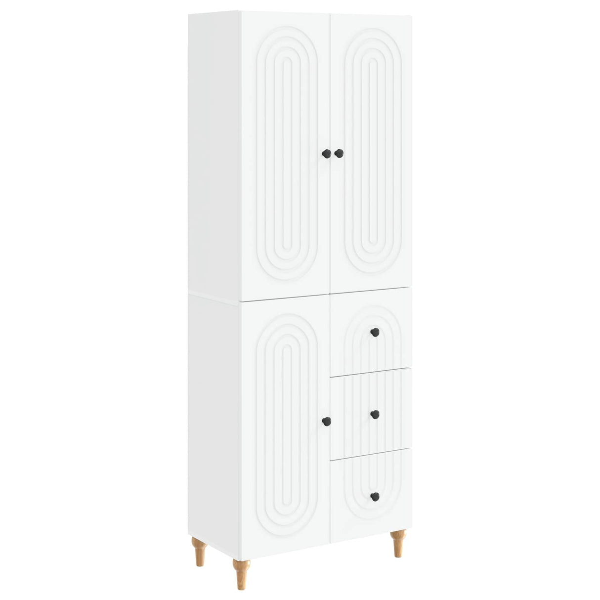 Cabinet Set 2 pcs White 66 x 34.5 x 90 cm Engineered Wood