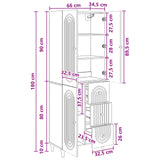 Cabinet Set 2 pcs White 66 x 34.5 x 90 cm Engineered Wood