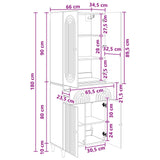 Cabinet Set 2 pcs 66 x 34.5 x 90 cm Engineered Wood - Extra Image