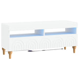 3 Piece LED TV Cabinet White Engineered Wood