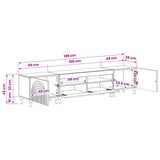 3 Piece LED TV Cabinet White Engineered Wood - Extra Image