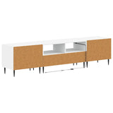 3 Piece LED TV Cabinet ZWOLLE White Engineered Wood - Rear View