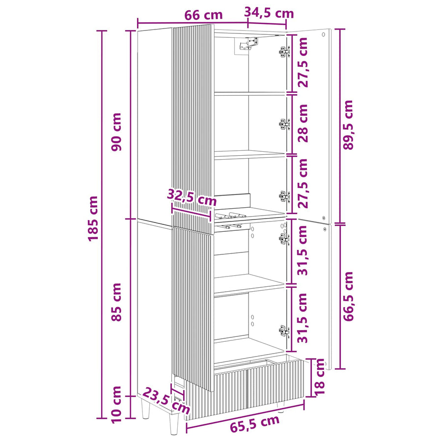 Cabinet Set 2 pcs Engineered Wood