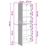 Cabinet Set 2 pcs 66 x 34.5 x 90 cm Engineered Wood - Extra Image