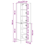 Cabinet Set 2 pcs White 33 x 34.5 x 90 cm Engineered Wood - Extra Image