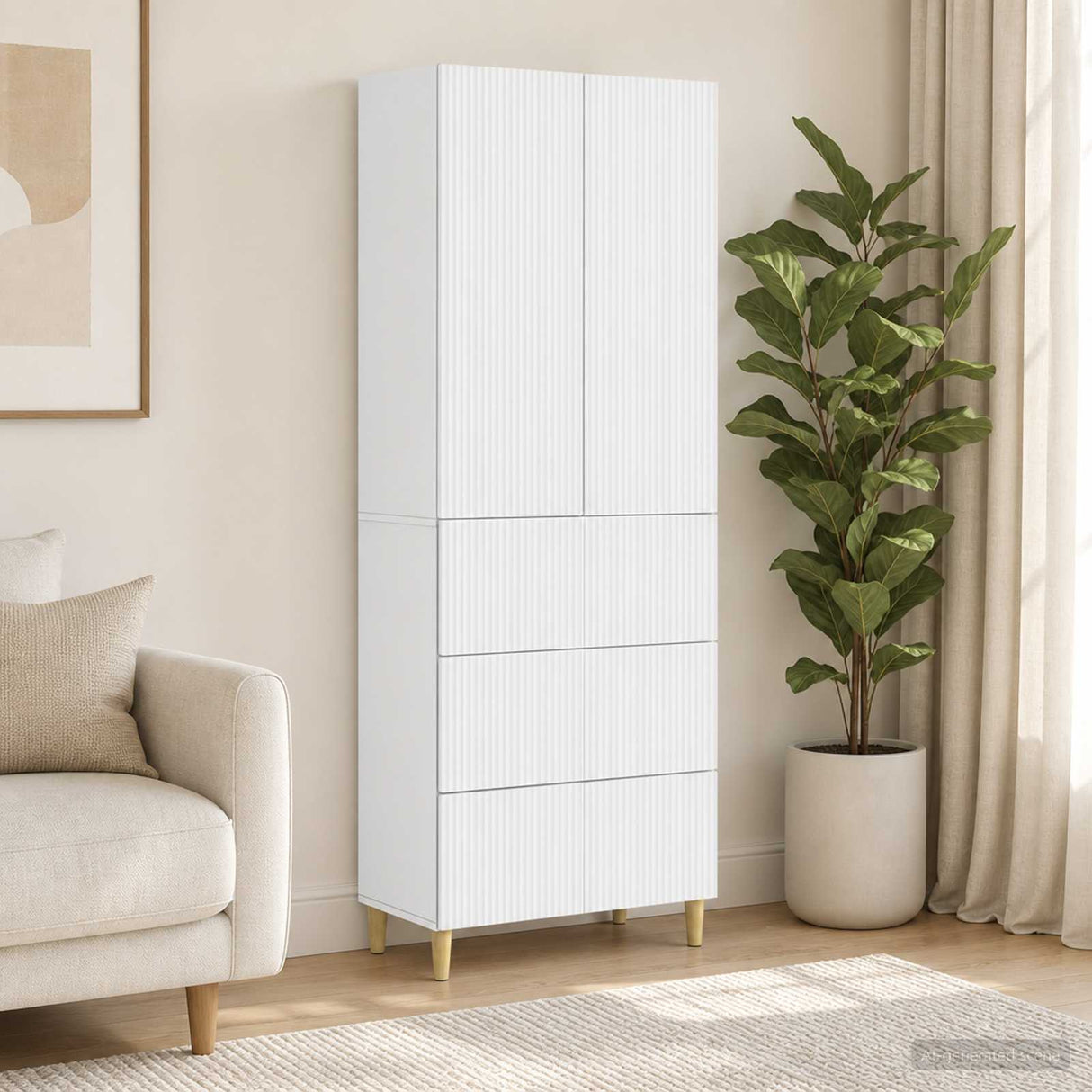 Cabinet Set 2 pcs 66 x 34.5 x 90 cm Engineered Wood