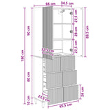 Cabinet Set 2 pcs 66 x 34.5 x 90 cm Engineered Wood - Extra Image