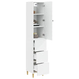 Cabinet Set 2 pcs 33 x 34.5 x 90 cm Engineered Wood - Side View
