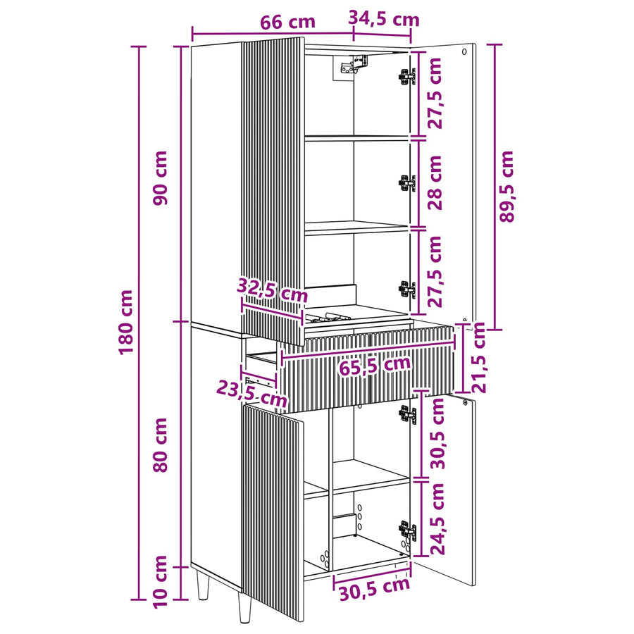 Cabinet Set 2 pcs Engineered Wood