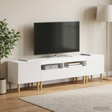 3 Piece LED TV Cabinet ARNHEM 3 pcs White Engineered Wood