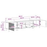 3 Piece LED TV Cabinet ARNHEM 3 pcs White Engineered Wood - Extra Image