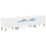 3 Piece LED TV Cabinet ARNHEM 3 pcs White Engineered Wood
