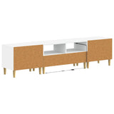 3 Piece LED TV Cabinet ARNHEM 3 pcs White Engineered Wood