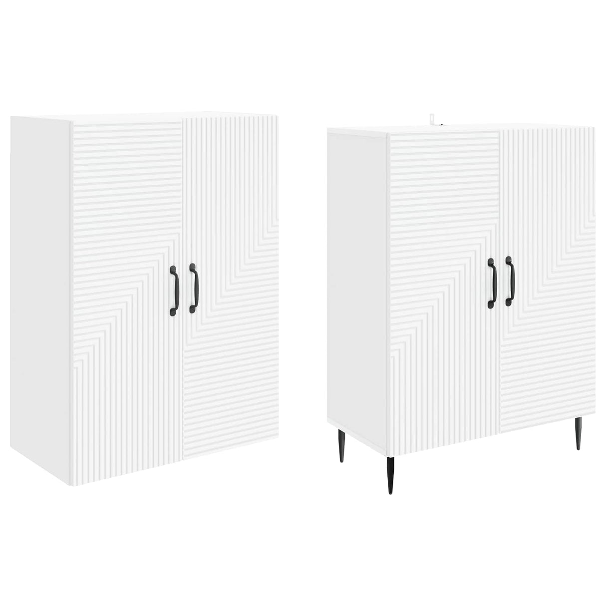 Cabinet Set 2 pcs 66 x 34.5 x 89.5 cm Engineered Wood