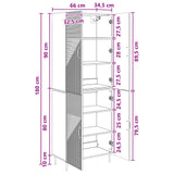 Cabinet Set 2 pcs 66 x 34.5 x 89.5 cm Engineered Wood - Extra Image