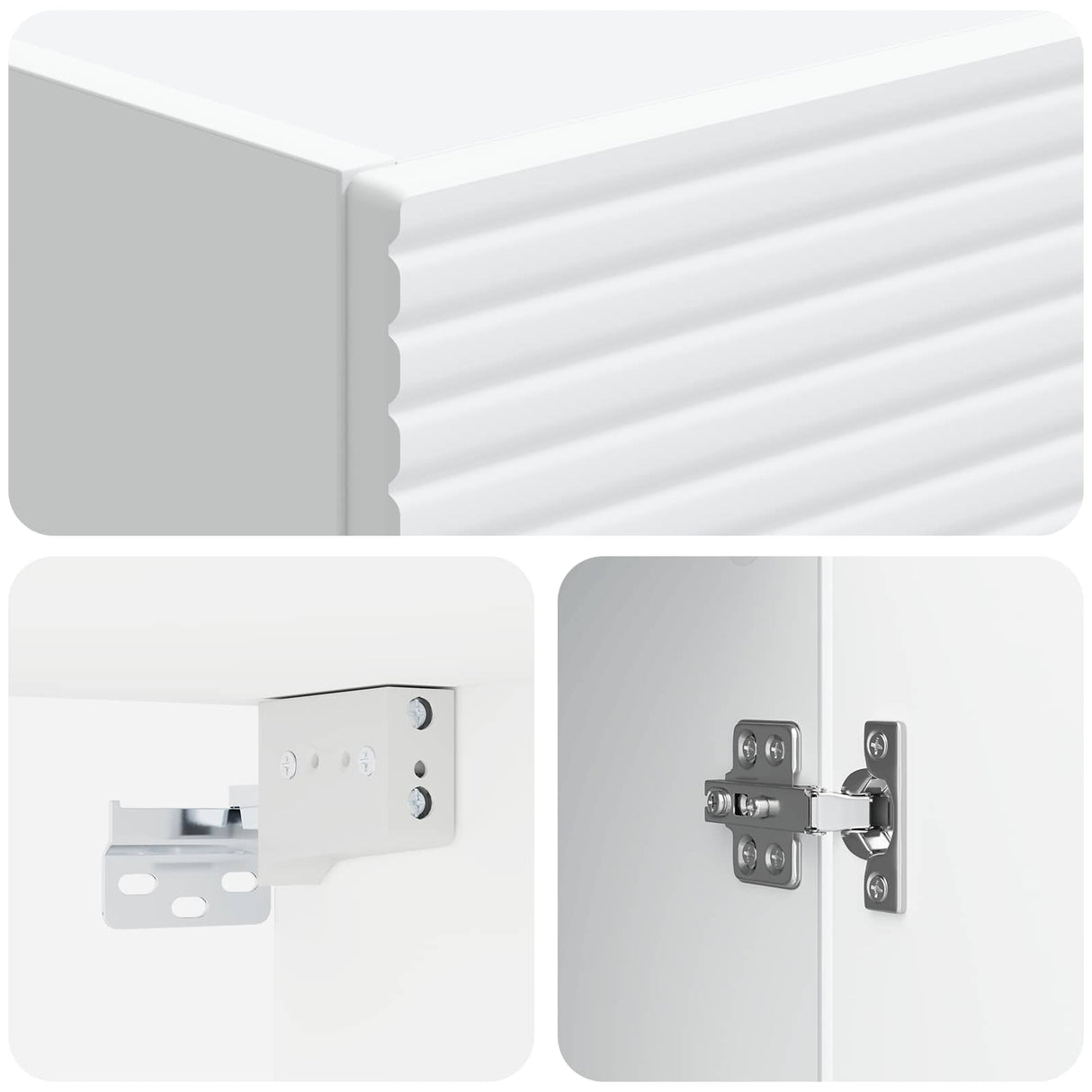 Cabinet Set 2 pcs White 33 x 34.5 x 89.5 cm Engineered Wood