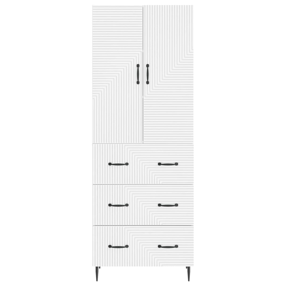 Cabinet Set 2 pcs White 66 x 34.5 x 90 cm Engineered Wood