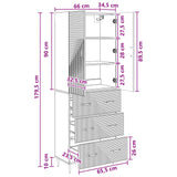 Cabinet Set 2 pcs White 66 x 34.5 x 90 cm Engineered Wood - Extra Image