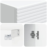 Cabinet Set 2 pcs White 33 x 34.5 x 90 cm Engineered Wood - Low Angle