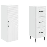 Cabinet Set 2 pcs White 33 x 34.5 x 90 cm Engineered Wood