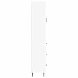 Cabinet Set 2 pcs White 33 x 34.5 x 90 cm Engineered Wood - Rear View