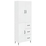 Cabinet Set 2 pcs White 66 x 34.5 x 89.5 cm Engineered Wood - Front View
