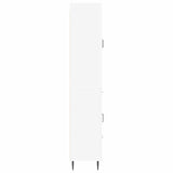 Cabinet Set 2 pcs White 66 x 34.5 x 89.5 cm Engineered Wood - Rear View