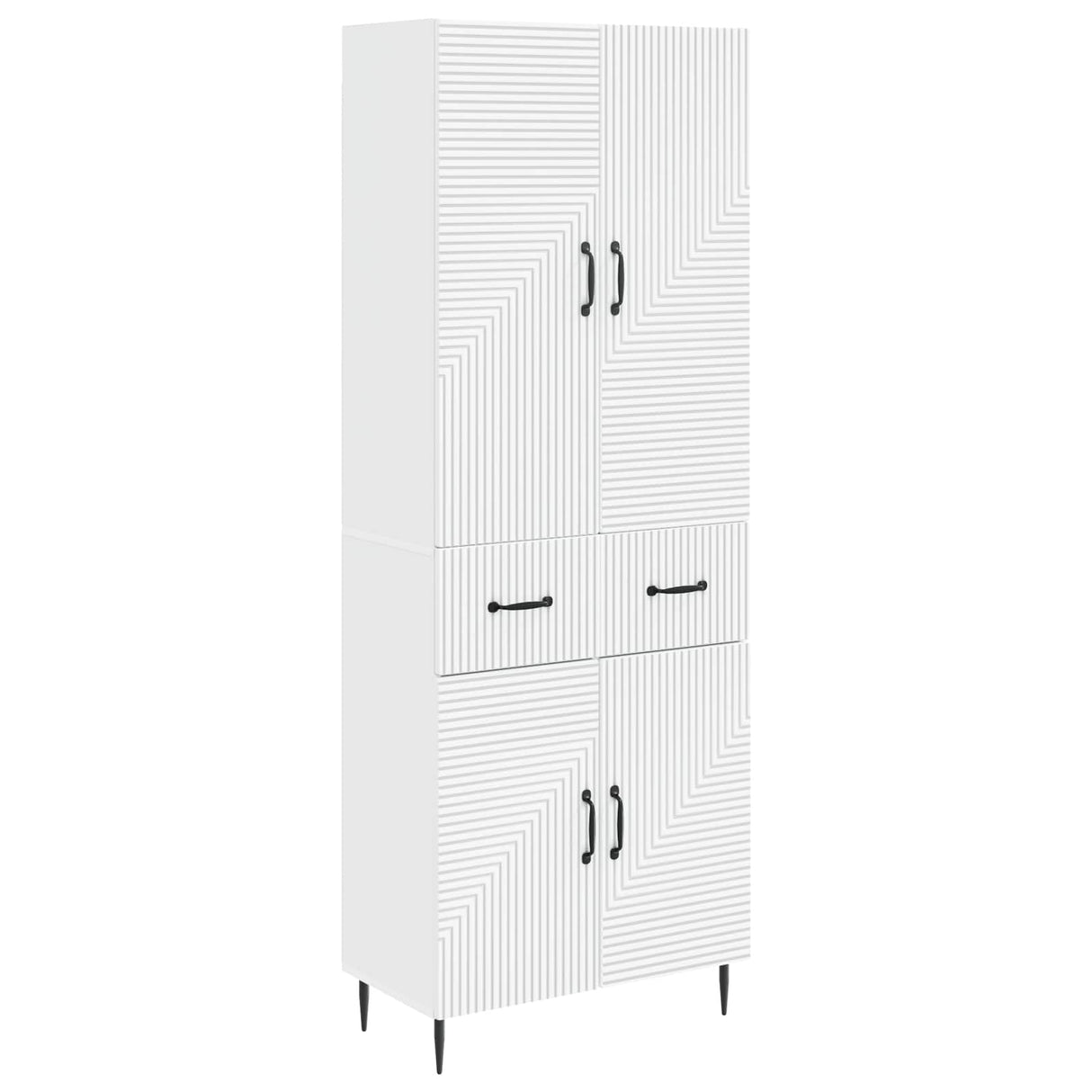 Cabinet Set 2 pcs White 66 x 34.5 x 89.5 cm Engineered Wood