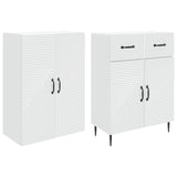 Cabinet Set 2 pcs White 66 x 34.5 x 89.5 cm Engineered Wood