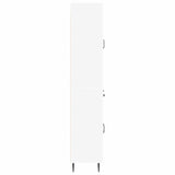 Cabinet Set 2 pcs White 66 x 34.5 x 89.5 cm Engineered Wood - Rear View