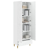 Cabinet Set 2 pcs White Engineered Wood