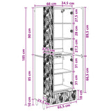 Cabinet Set 2 pcs White Engineered Wood