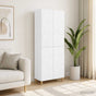 Cabinet Set 2 pcs White Engineered Wood