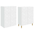 Cabinet Set 2 pcs White Engineered Wood