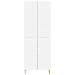 Cabinet Set 2 pcs White Engineered Wood