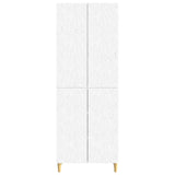 Cabinet Set 2 pcs White Engineered Wood - Top-Down View