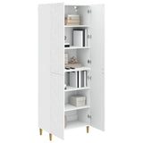 Cabinet Set 2 pcs White Engineered Wood