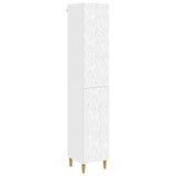 Cabinet Set 2 pcs White Engineered Wood