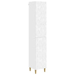 Cabinet Set 2 pcs White Engineered Wood