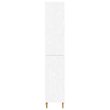 Cabinet Set 2 pcs White Engineered Wood - Top-Down View