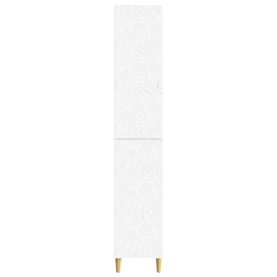 Cabinet Set 2 pcs White Engineered Wood