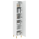 Cabinet Set 2 pcs White Engineered Wood