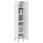Cabinet Set 2 pcs White Engineered Wood