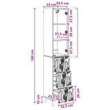 Cabinet Set 2 pcs White 33 x 34.5 x 90 cm Engineered Wood - Extra Image