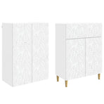 Cabinet Set 2 pcs White Engineered Wood