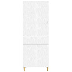 Cabinet Set 2 pcs White Engineered Wood