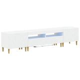 3 Piece LED TV Cabinet DELFT White Engineered Wood